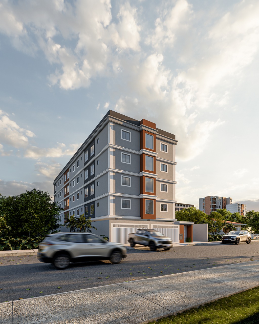 Edificio Serenita Cascavel - perspectiva completa do empreendimento