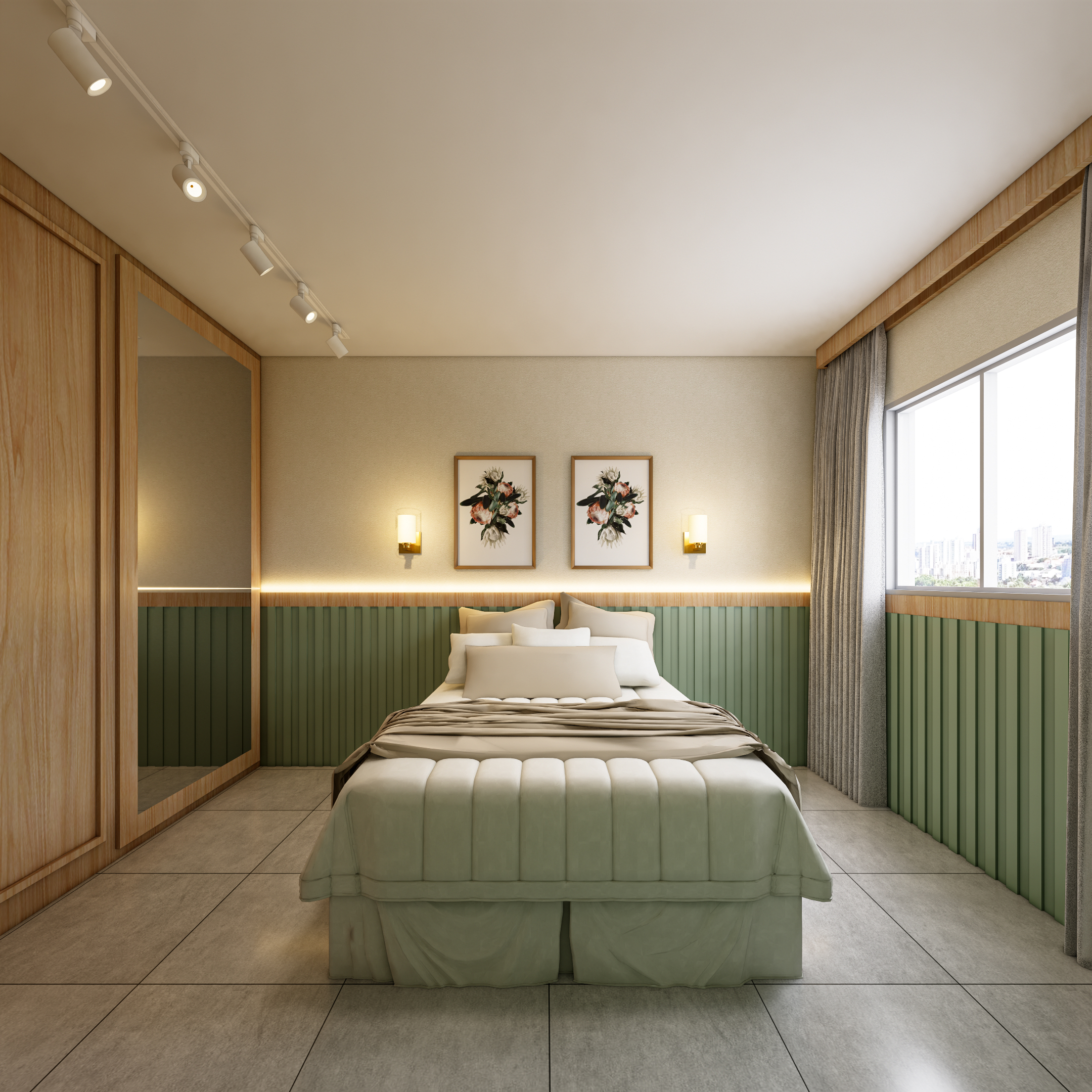 Quarto studio Serenita Cascavel - mobiliado para hospedagem short-stay